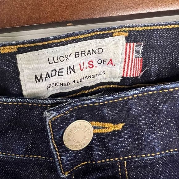 Lucky Brand Dark Wash Mid Rise Lolita Bootcut Stretch Ankle Denim Jeans Size 8 - Picture 4 of 16